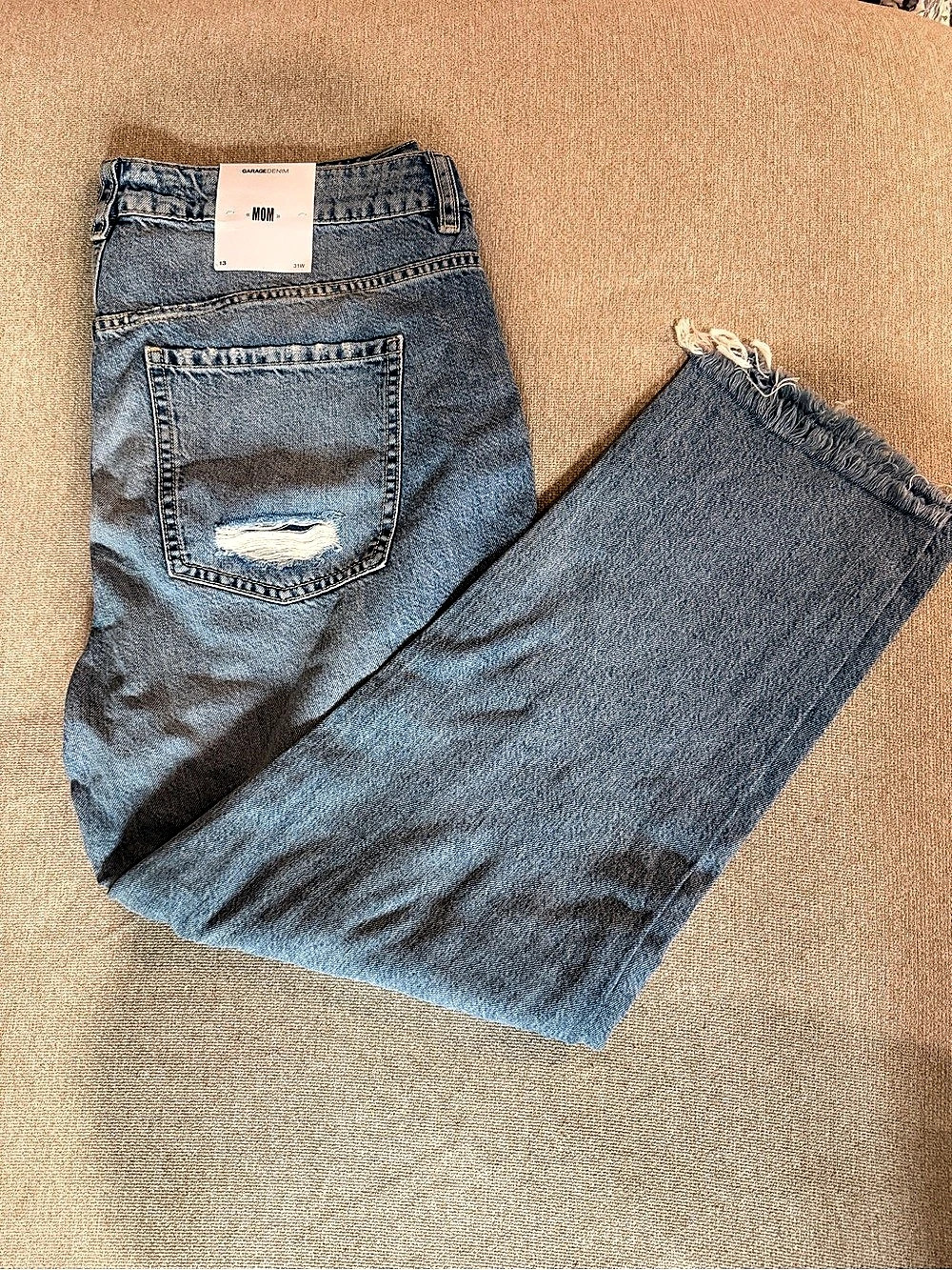 Garage Mom Jeans in Blue Waist 13